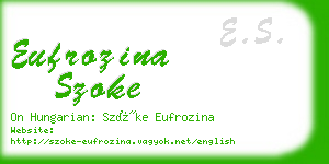 eufrozina szoke business card